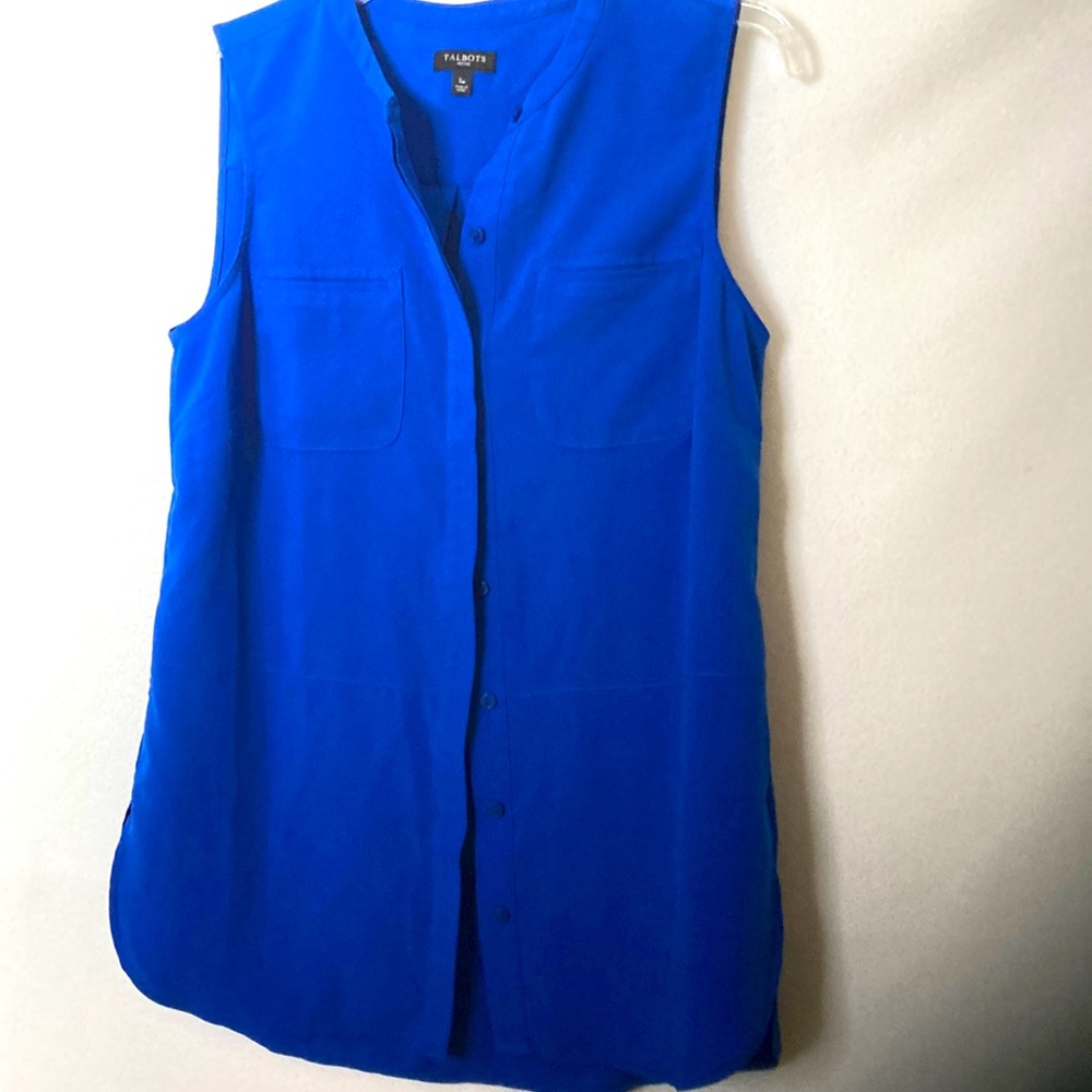 Talbots small blue blouse